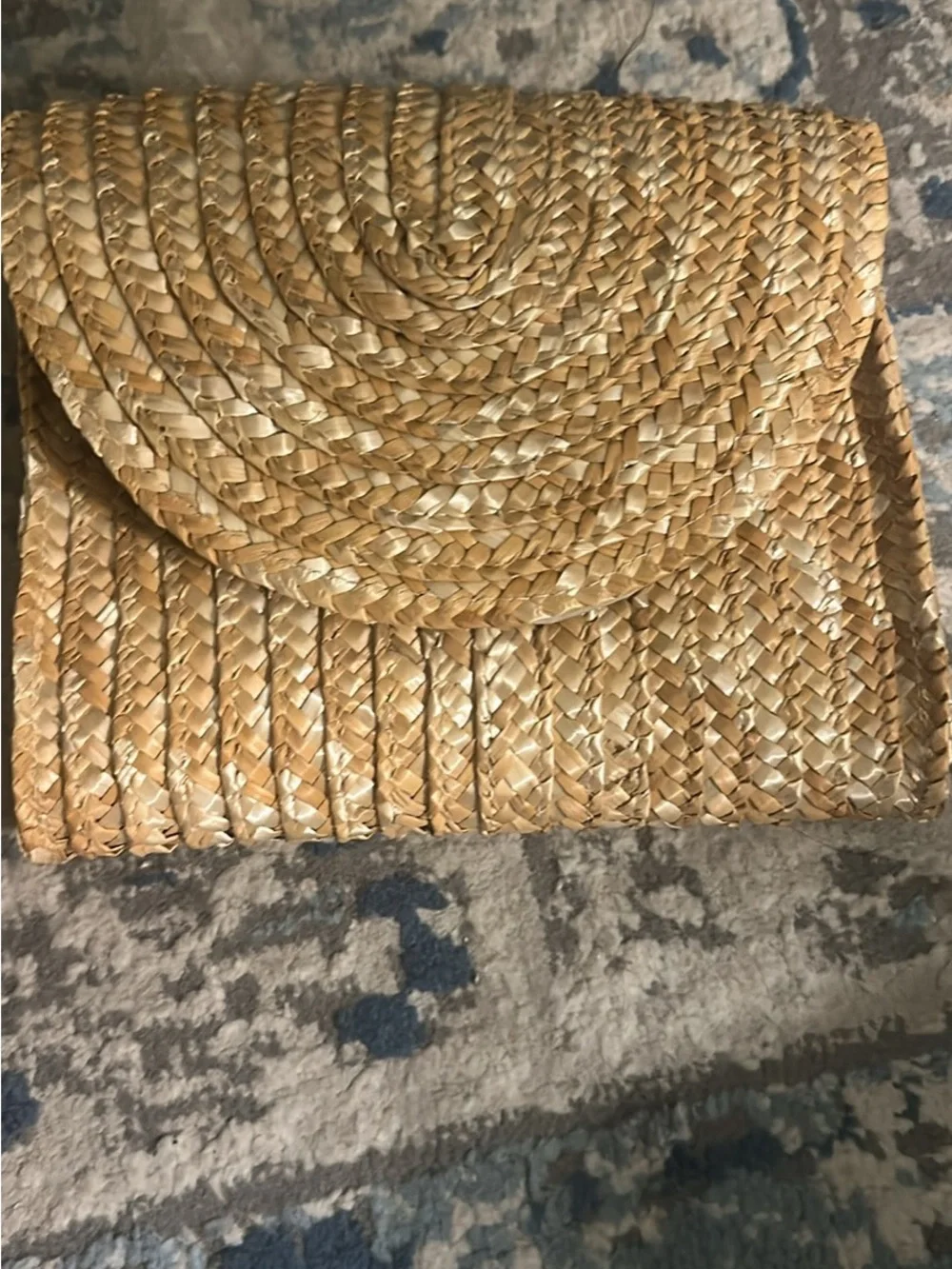 Woven Straw Crossbody Bag - Natural Tan